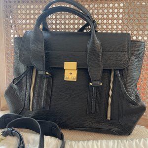 3.1 Phillip Lim Medium Pashli Satchel Bag in Black Leather